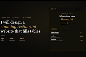design a stunning restaurant website that fills tables