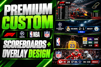 design whatnot scoreboards, overlays for formula 1, uefa and FIFA livestream