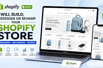 build redesign or revamp your shopify store and ecommerce website