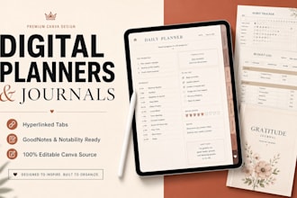 create professional canva journal ebook design editable templates