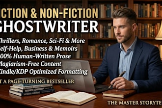 ghostwrite your non fiction book and fiction novel