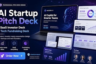 design ai startup pitch deck saas investor deck tech fundraising deck