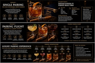 create a custom cocktail and cigar pairing experience