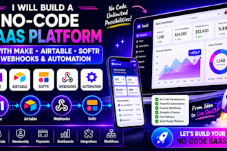 build a no code saas platform using make airtable softr webhooks automation