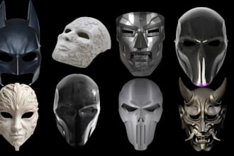 sculpt custom 3d mask 3d helmet cosplay armor for 3d printing