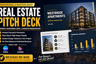 design real estate pitch deck property investment deck investor presentation