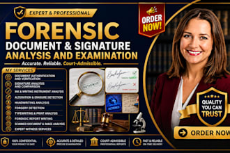 do forensic document and signature analysis, verification and examination