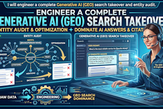 engineer a complete generative ai search takeover and entity audit