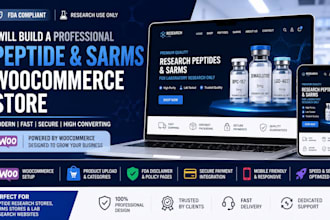build fda complaint peptide research peptide store on woocommerce coas compliant