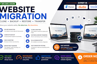 do framer duda weebly website migration clone backup restore transfer service