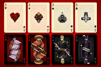 design card game artwork UI frames and game assets