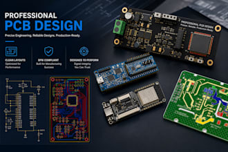 design custom pcb layout and circuit schematic with gerber and bom files