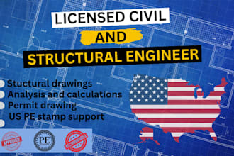 provide structural calculations for residential adu, deck permits USA pe stamp