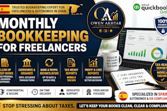 do monthly bookkeeping cleanup for freelancers spain autónomo reconcile accounts
