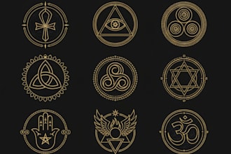 design sacred geometry or mystical logo design for you