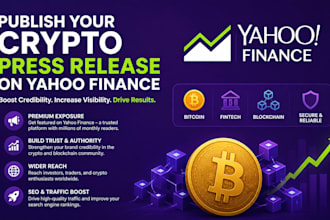 publish crypto, fintech, nft articles on yahoo finance, pr distribution on cnbc