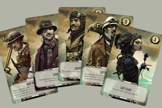 do professional board game design, tabletop game mechanics, and rulebook layout