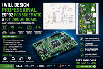 design esp32 pcb schematic and iot circuit board