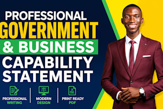write and design government capability statement business capability statement