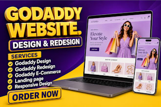 godaddy website, develop godaddy, design and redesign