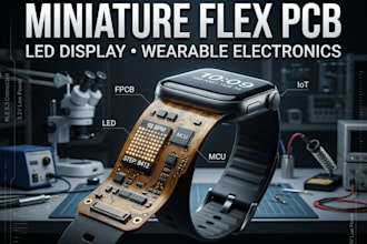 design miniature flex pcb, led display and wearable electronic devices