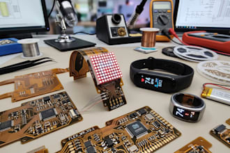 design miniature flex pcb, led display and wearable electronic devices