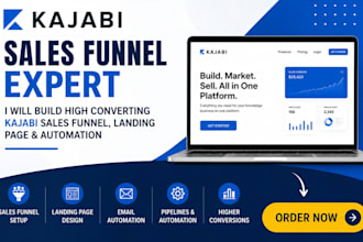 set up kajabi pipelines funnels automations and email marketing