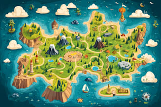 design a vector map illustration