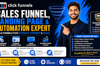 clickfunnel sales funnel, landing page and automation expert