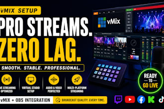 fix and optimize vmix streaming for twitch and youtube creators