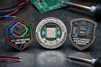 build rgb keyboard badge, esp32 wearable and smart embedded hardware