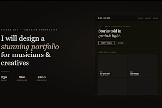 design a stunning portfolio for musicians and creatives