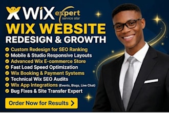 wix website redesign, wix website design, wix website, wix development, wix SEO