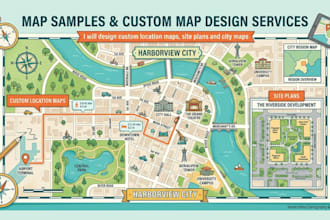 design custom location maps, site plans and city maps