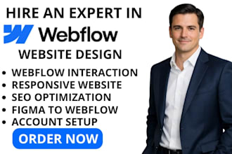 build custom webflow website design for blogs, portfolios, or small business