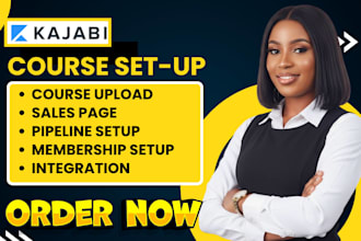 setup kajabi online course, upload kajabi course content, kajabi online course