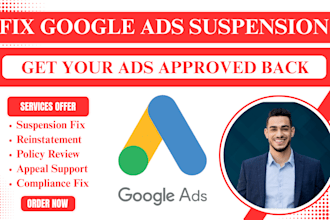 fix google ads suspension and reinstate suspended ads account