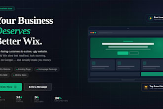 build wix website, wix development, wix homepage, wix landing page, wix redesign