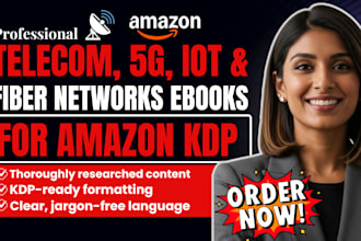 write a professional telecom ebook on 5g, fiber networks, or iot for amazon KDP