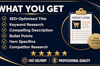 write ebay and amazon product listings that rank and sell