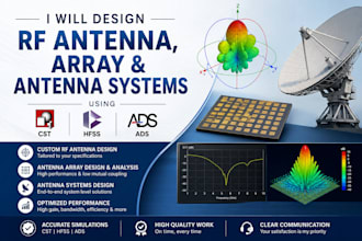 design rf antenna, array and antenna systems using cst, hfss and ads