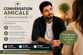 vous proposer une conversation amicale et bienveillante