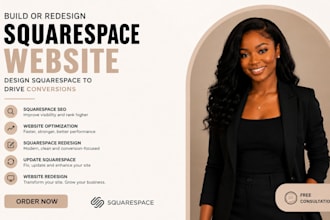 build or redesign squarespace website design squarespace to drive conversions