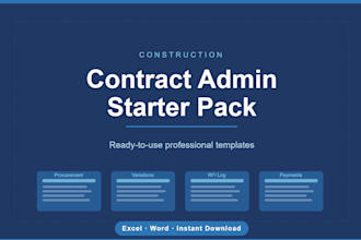 provide a contract admin starter pack