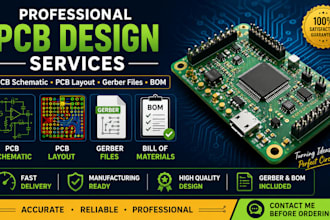 design professional pcb circuit pcb schematic gerber and bom