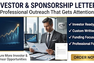 write investor and sponsorship outreach letters