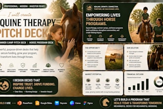 create equine therapy pitch deck summer camp pitch deck horse program deck