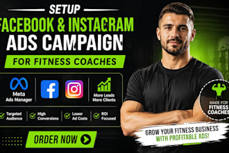 setup facebook ads meta ads manager instagram ads campaign for fitness coaches