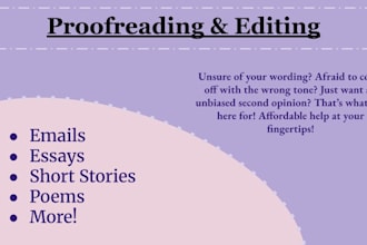 proofread and offer edits