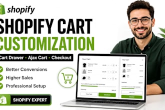 customize your shopify cart drawer, ajax cart and checkout page for more sales